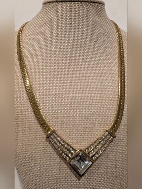 Napier Gold Tone Crystal Pendant Necklace - Women Jewelry
